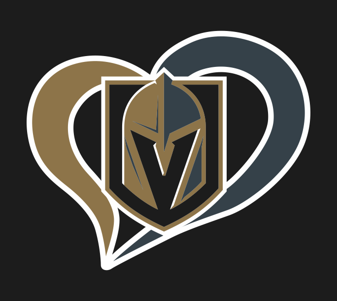 Vegas Golden Knights Heart Logo iron on paper